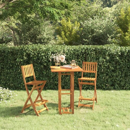 VidaXL Bistro miza 75x75x110 cm trden akacijev les Slike