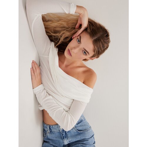 Reserved - Bluza otvorenih ramena - bijela Cijene