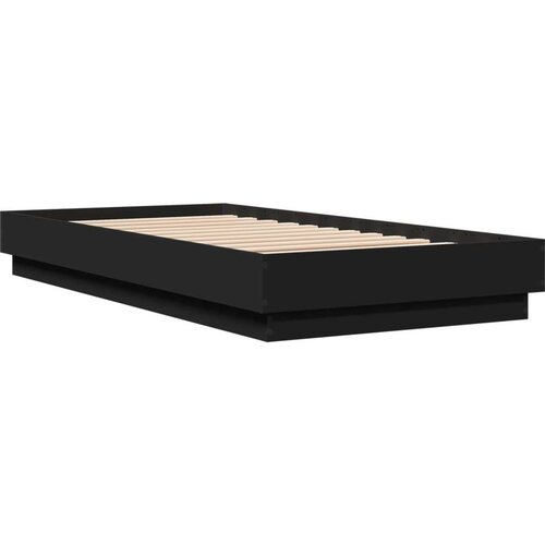 vidaXL Posteljni okvir z LED lučkami črn 75x190 cm Cene