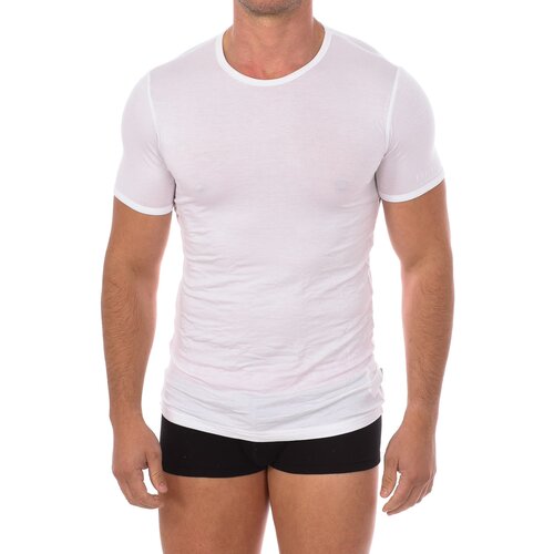 Bikkembergs Majice s kratkimi rokavi BKK1UTS03SI-WHITE Bela Cene