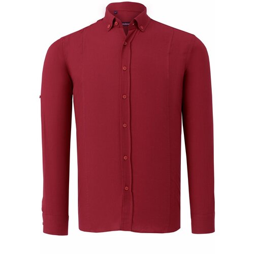 Dewberry G721 MEN&amp;#039;S SHIRT-PLAIN BURGUNDY Slike
