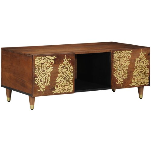 VidaXL Klubska miza 100x54x40 cm Trden les mango Slike