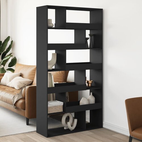 vidaXL Pregrada za prostor črna 100x33x187,5 cm inženirski les Cene
