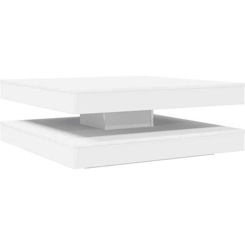 VidaXL Stol za kavu rotirajući za 360 stupnjeva bijeli 90x90x34,5 cm Slike