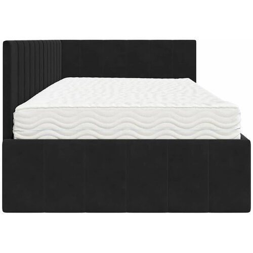  Kutni krevetni okvir s madracem 2 kom. Crna 90 x 190 cm Bar&amp;scaron;un Slike