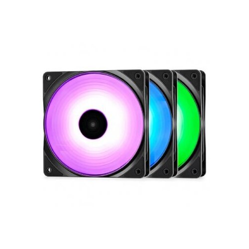 DeepCool RF120 - 3 in 1, 120mm, RGB, 1500rpm, 17.8-27dB, 4-Pin (DP-FRGB-RF120-3C) kuler Cene