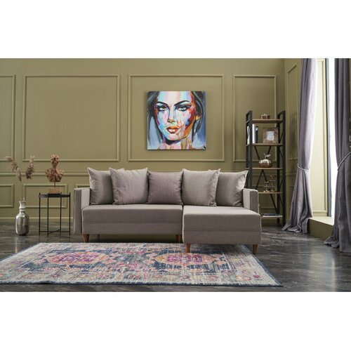 Atelier Del Sofa Bež raztegljiva kotna sedežna garnitura (desni kot) Aydam – Cene
