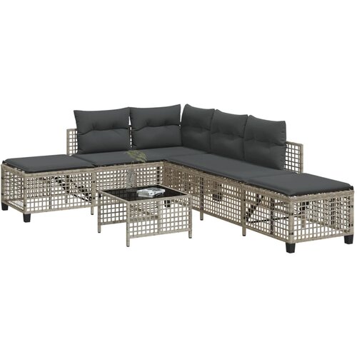 vidaXL 3-dijelni set kutne vrtnih sofa s jastucima od poliratana Cijene