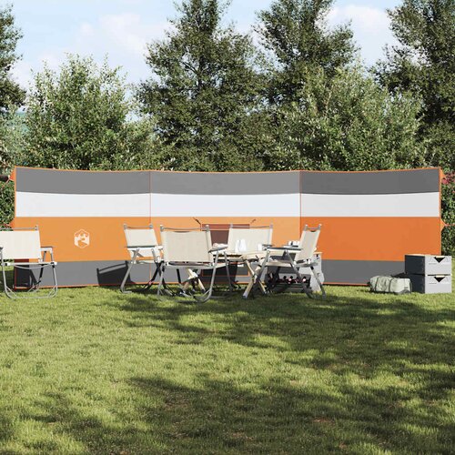 vidaXL Vjetrobran za kampiranje siva/narančasta 508x130 cm vodootporni Cijene