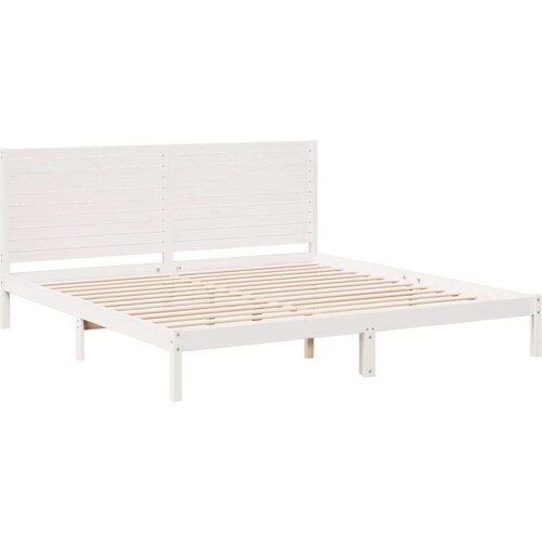 vidaXL Dugi okvir kreveta bez madraca bijeli 180 x 210 cm masivno drvo Cene
