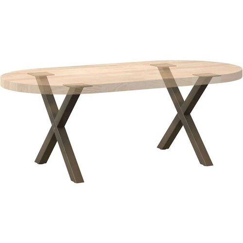 Noge za stolić X-oblika 2 kom prirodni čelik 50x(42-43)cm čelik Slike