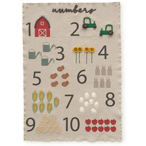 Lorena Canals Dječji zidni ukras Farm Numbers – Cijene