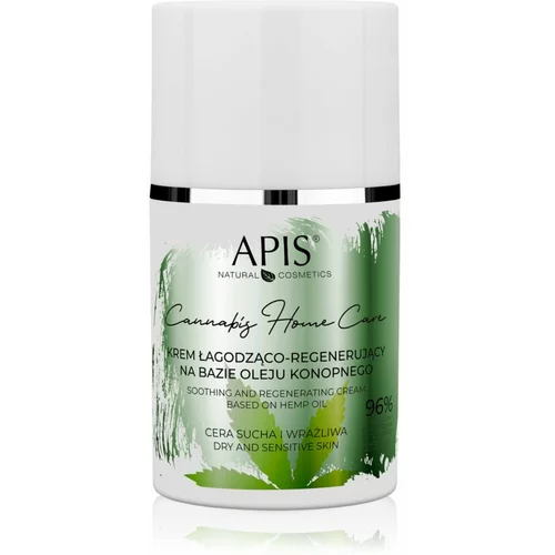 Apis Natural Cosmetics Cannabis Home Care blaga hidratantna krema za suho i osjetljivo lice 50 ml