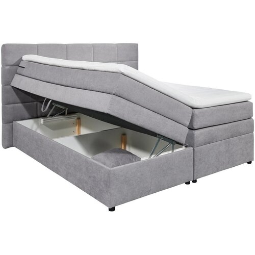 MID.YOU POSTELJA BOXSPRING 180 cm x 200 cm , svetlo siva Slike