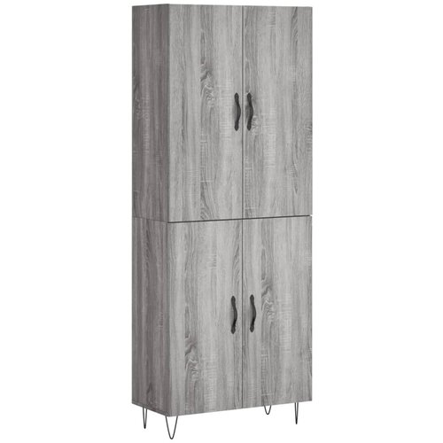 VidaXL Visoka komoda siva sonoma 69,5x34x180 cm inženirski les, (20956567) Slike