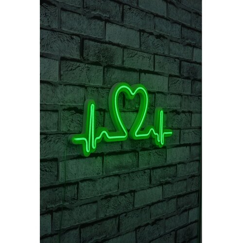 Wallity Dekorativna LED rasveta Love Rhythm, 51x21x2cm, Zelena Cene