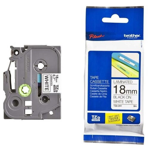 Brother VRPCA P-TOUCH TZE241 18mm white/black Slike