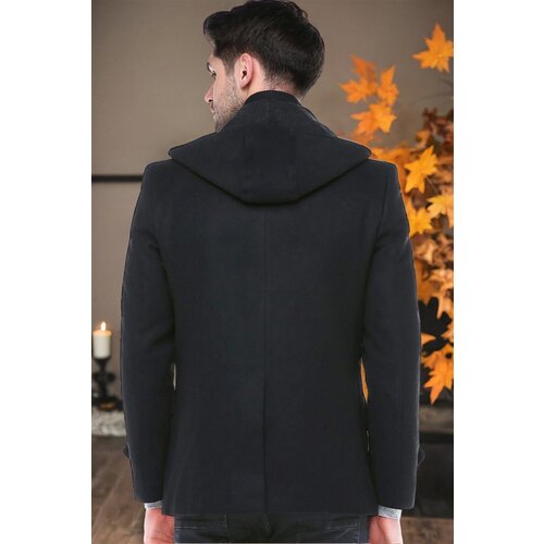 Dewberry PLT8379 MEN'S COAT-LIGHT BLACK Cene