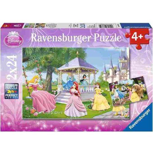 Ravensburger 2x24 delna sestavljanka princese se zabavajo 088652 Slike