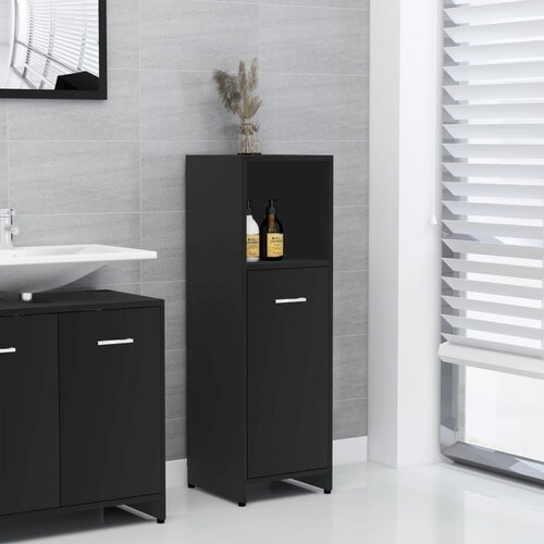 vidaXL Kupaonski ormarić crni 30 x 30 x 95 cm od iverice Cijene