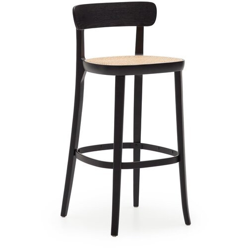 Kave Home Črni barski stoli v jesenovem dekorju 99 cm Romane - Kave Home Cene