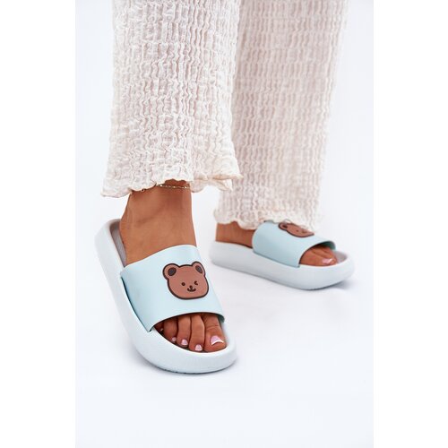 Boto Women's Foam Slippers With Bear Blue Lalon Cijene