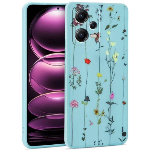 Onasi liquid silikonski ovitek pomlad za xiaomi redmi note 12 pro / poco X5 pro - moder Slike