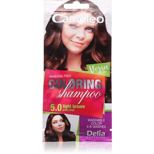 Delia Cosmetics Cameleo Coloring Shampoo &amp;scaron;ampon za toniranje za kosu nijansa 5.0 Light Brown 40 ml Slike