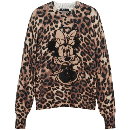 Desigual Puloverji JERS_MINNIE 25WWJF43 Kostanjeva Slike