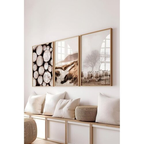 WALLXPERT &Ccedil;-300758 - 3040 set dekorativnih slika u vi&scaron;e boja (3 komada) Cene