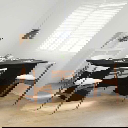 vidaXL jedilna miza črni hrast 180x90x76 cm inženirski les Cene