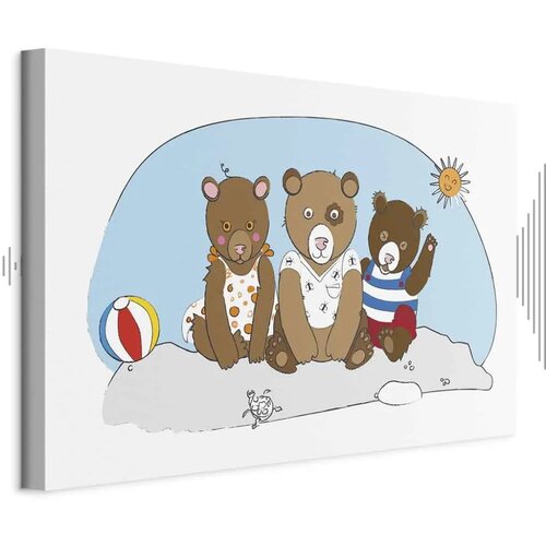  Slika - Teddy Bears on the Beach (1 Part) Wide 90x60 Akustična Cijene