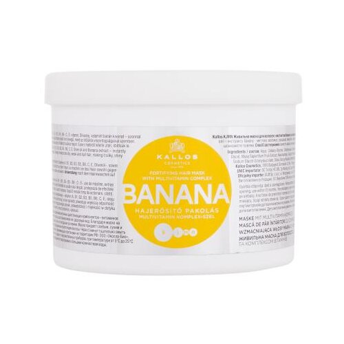 Kallos Cosmetics Banana maska za kosu oštećenu kosu suha kosa 500 ml za ženske Cijene