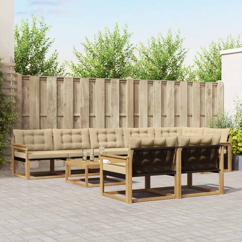 Set vanjskih sofa 9 kom. Bijela i bež Cijene