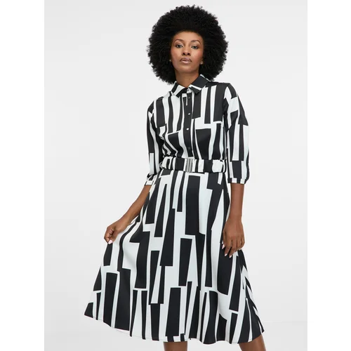 Orsay Black women's patterned knee-length dress - Women's