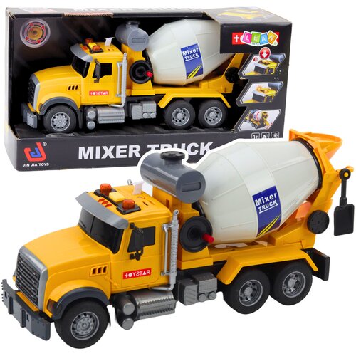 Truck Concrete Mixer Rotating Drum Lights Sounds Yellow Cene