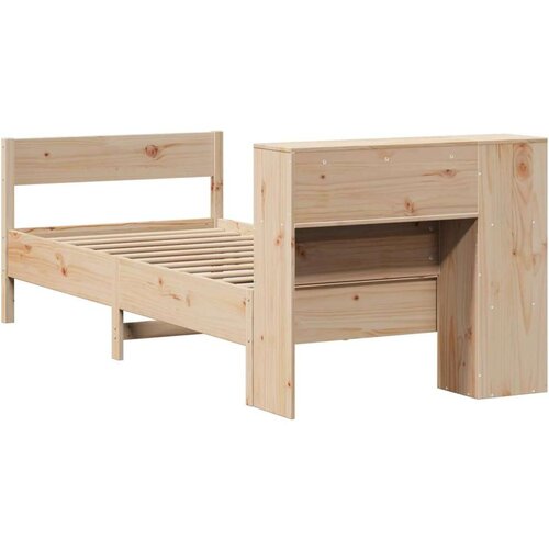  Krevet s regalom za knjige bez madraca 75x190 cm borovina Slike