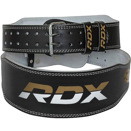 RDX Sports Fitnes pojas 6“ Leather Black/Gold Slike