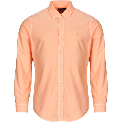 Polo Ralph Lauren CHEMISE DROITE CUSTOM EN OXFORD LEGER TEINTURE MINERALE Narančasta Slike