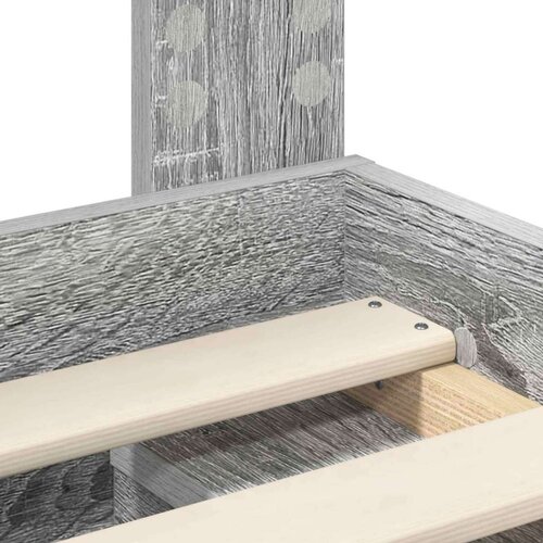  Okvir za krevet s uzglavljem Siva Sonoma 200 x 200 cm Slike