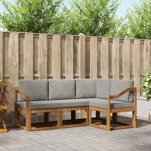  Set vanjskih sofa 4 kom. Prirodna i svijetlo siva Smeđa 185,5 x 126,5 x 73 cm Cene