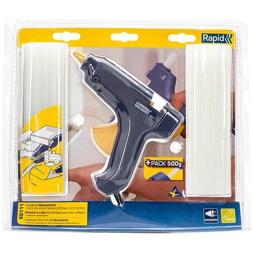 Rapid set pištolj za vruće lijepljenje i patrone EG 111 (47 W, Promjer uloška za ljepilo: 12 mm) Cijene