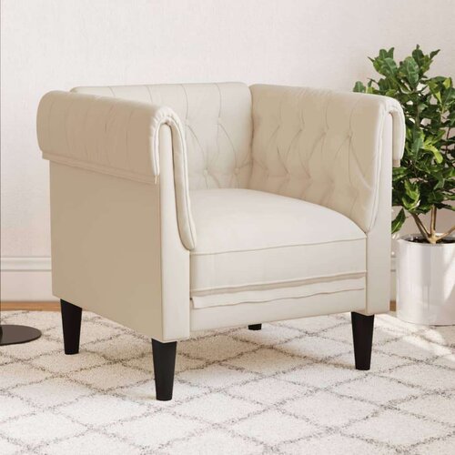  Fotelja Chesterfield krem boje od tkanine Cijene