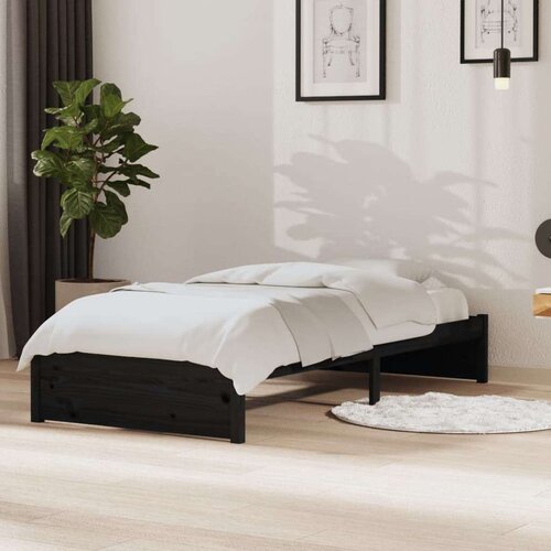  Za krevet masivno drvo crni 90 x 190 cm 3FT jednokrevetni Slike