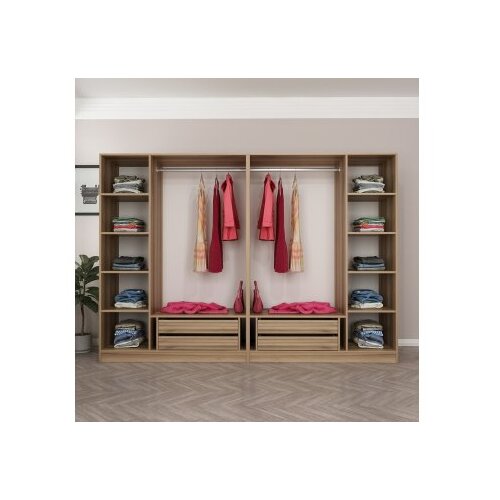Woody Fashion Ormar Kale 270x190x52cm Bež Slike