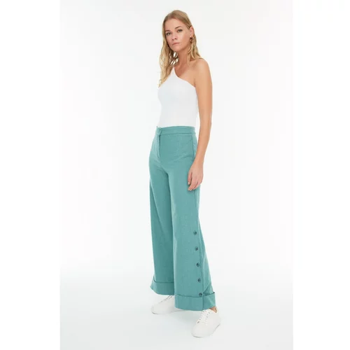 Trendyol Mint Button Detailed Trousers