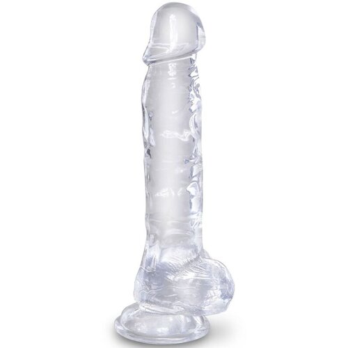 King Cock CLEAR - REALISTIC PENIS WITH BALLS 16.5 CM TRANSPARENT Cene