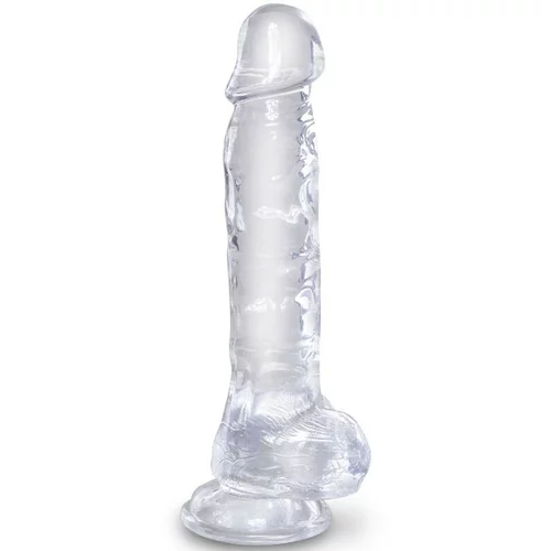 King Cock CLEAR - REALISTIC PENIS WITH BALLS 16.5 CM TRANSPARENT