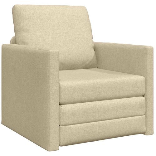 vidaXL Raztegljiva sedežna garnitura krema 74 x 77 x 81 cm blago, (5000020824) Cene