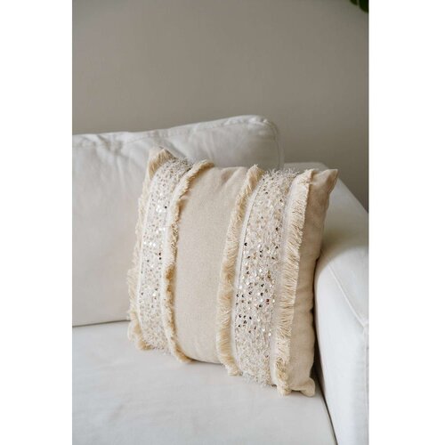 Mioli Decor Dekorativna jastučnica KET001, 43x43 cm, Bež Slike